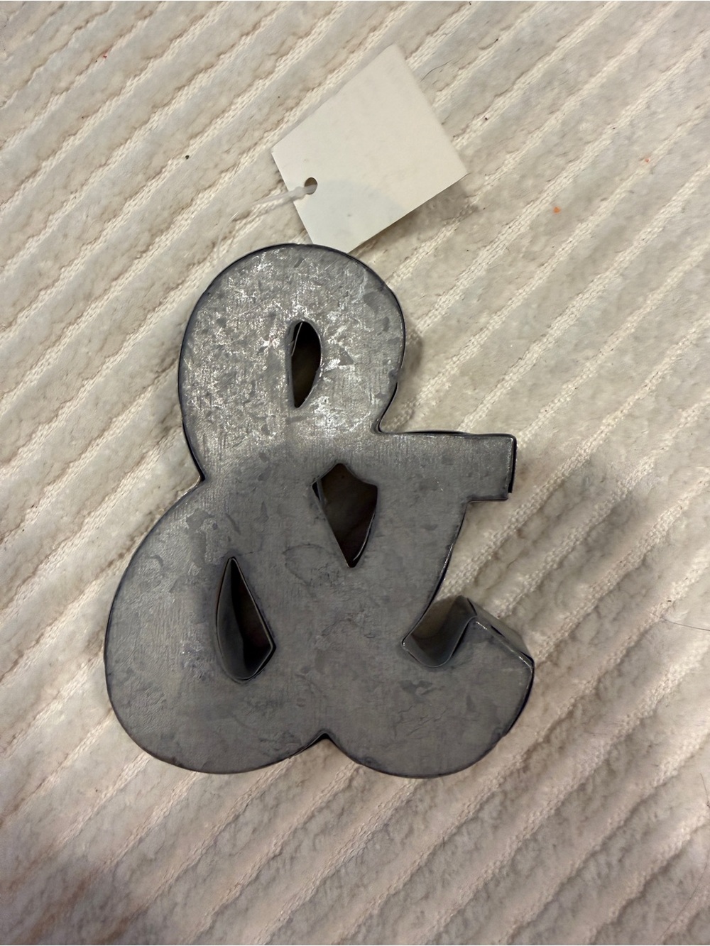 Galvanized Metal Ampersand Sign Tabletop Farmhouse Decor-Hobby Lobby NWT - Picture 3 of 5